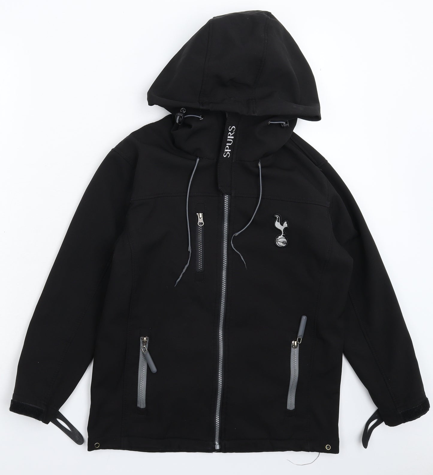 Tottenham Hotspur F.C. Boys Black  Softshell Jacket  Size 9-10 Years