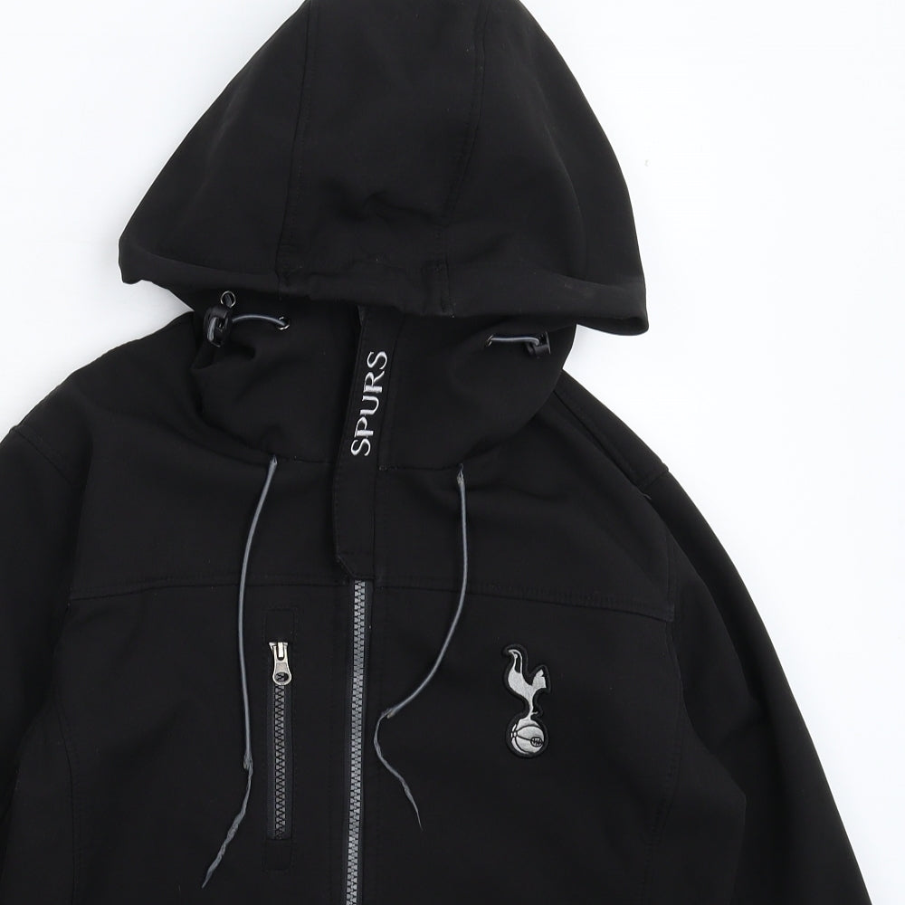 Tottenham Hotspur F.C. Boys Black  Softshell Jacket  Size 9-10 Years