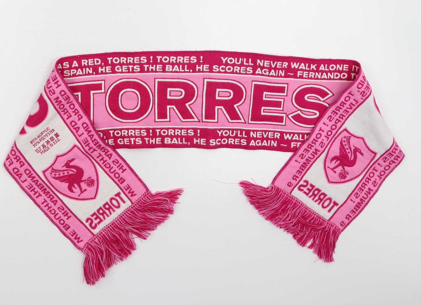 Preworn Football Scarf 52 in 8 in - Fernando Torres