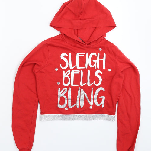 Select Womens Red   Pullover Hoodie Size 6  - Christmas