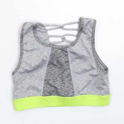 Souluxe Girls Grey   Cropped Tank Size 6 Years