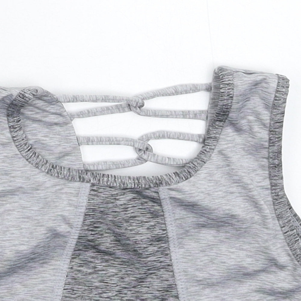 Souluxe Girls Grey   Cropped Tank Size 6 Years