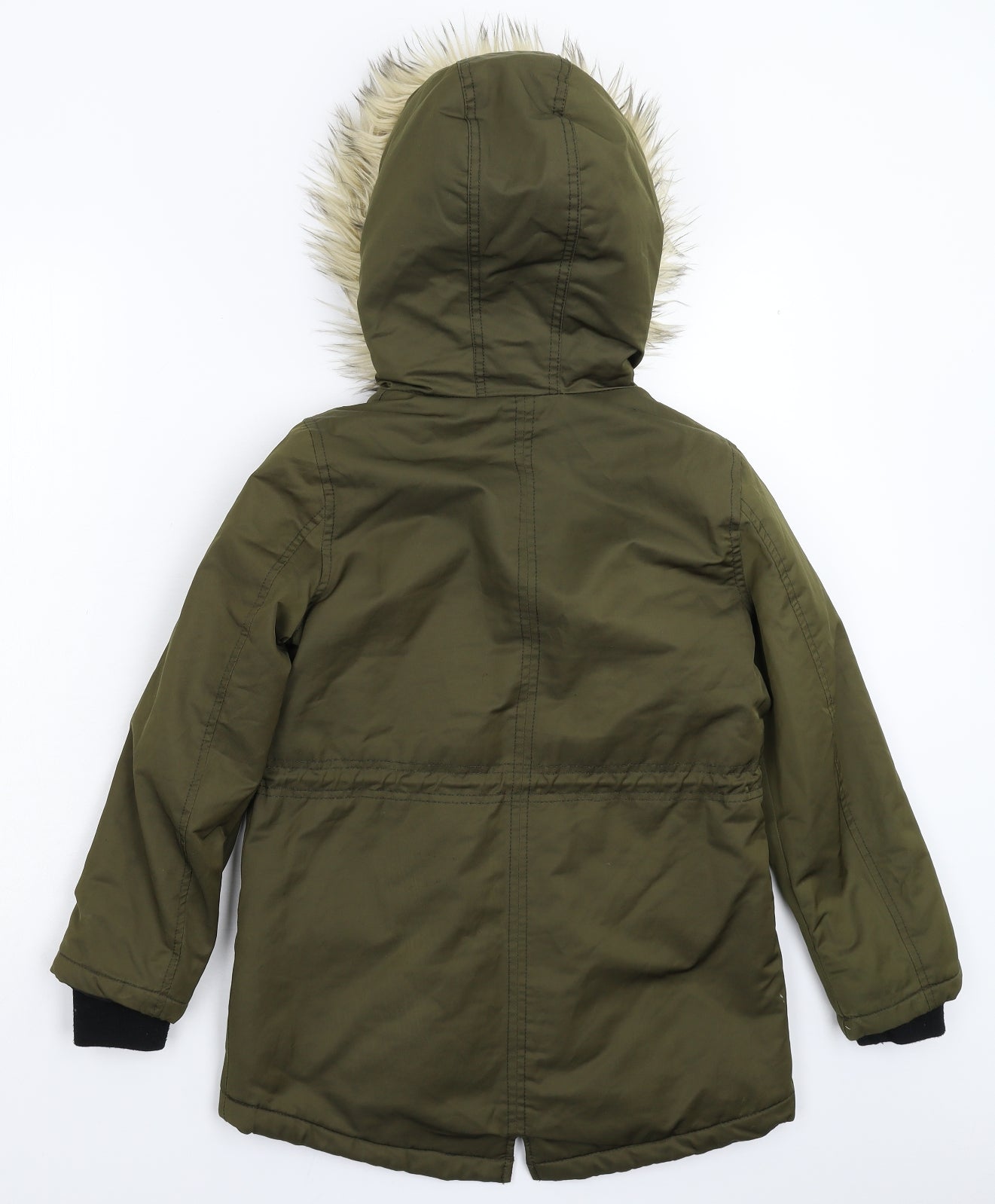 F&F Boys Green   Parka Coat Size 9-10 Years