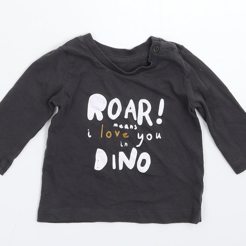 Matalan Baby Grey   Basic T-Shirt Size 6-9 Months