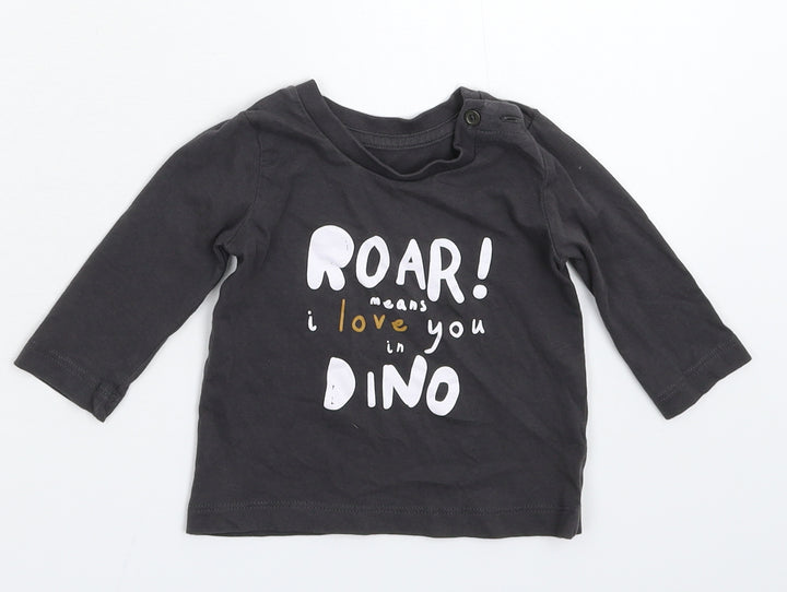 Matalan Baby Grey   Basic T-Shirt Size 6-9 Months