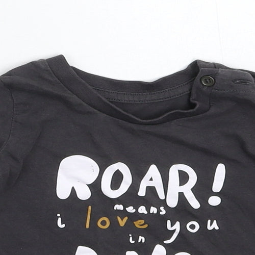 Matalan Baby Grey   Basic T-Shirt Size 6-9 Months