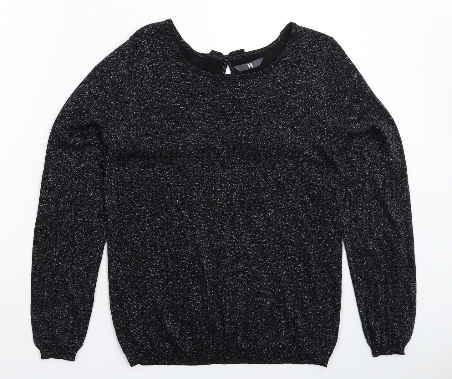 BHS Womens Black  Knit Pullover Jumper Size 14