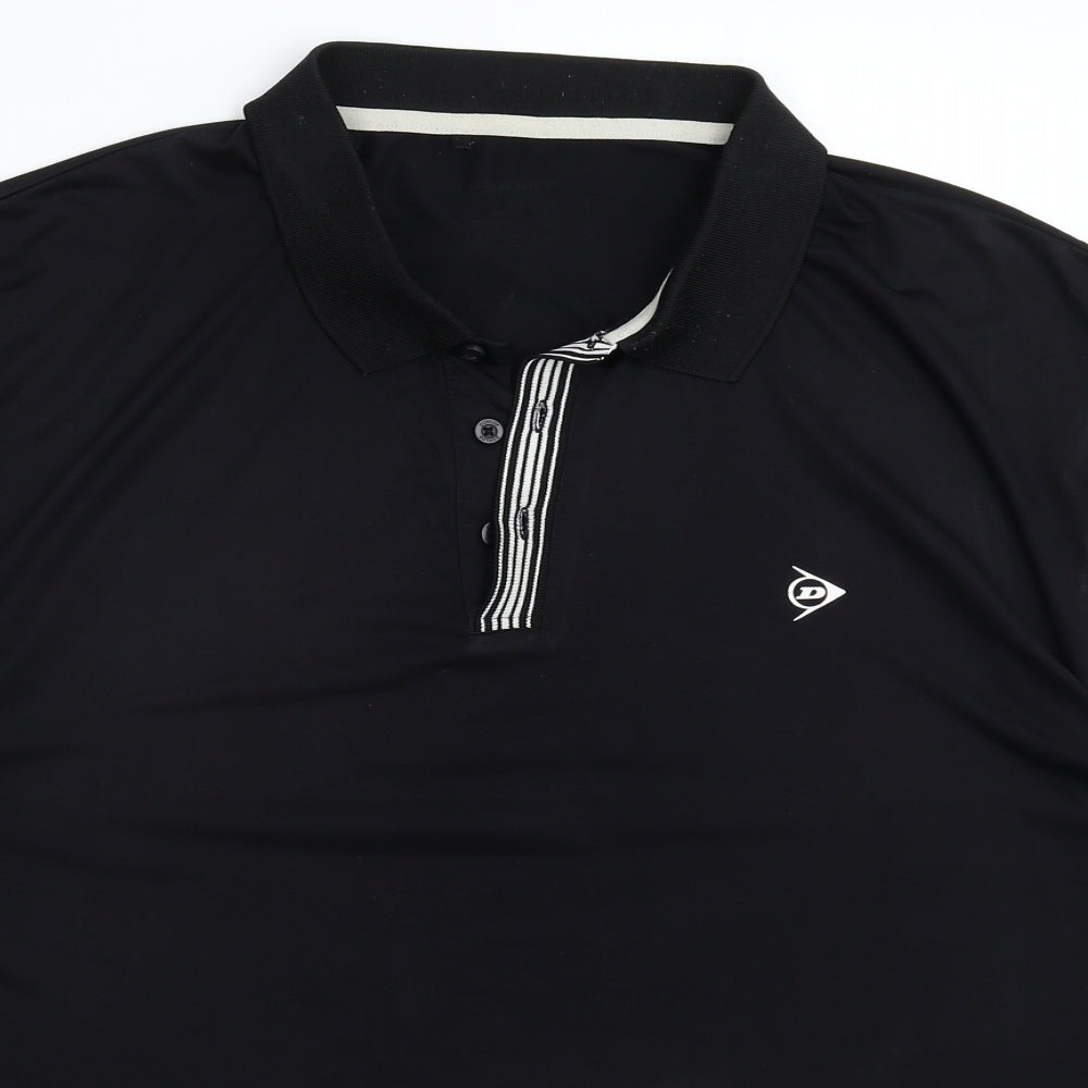 Dunlop Mens Black    Polo Size 2XL
