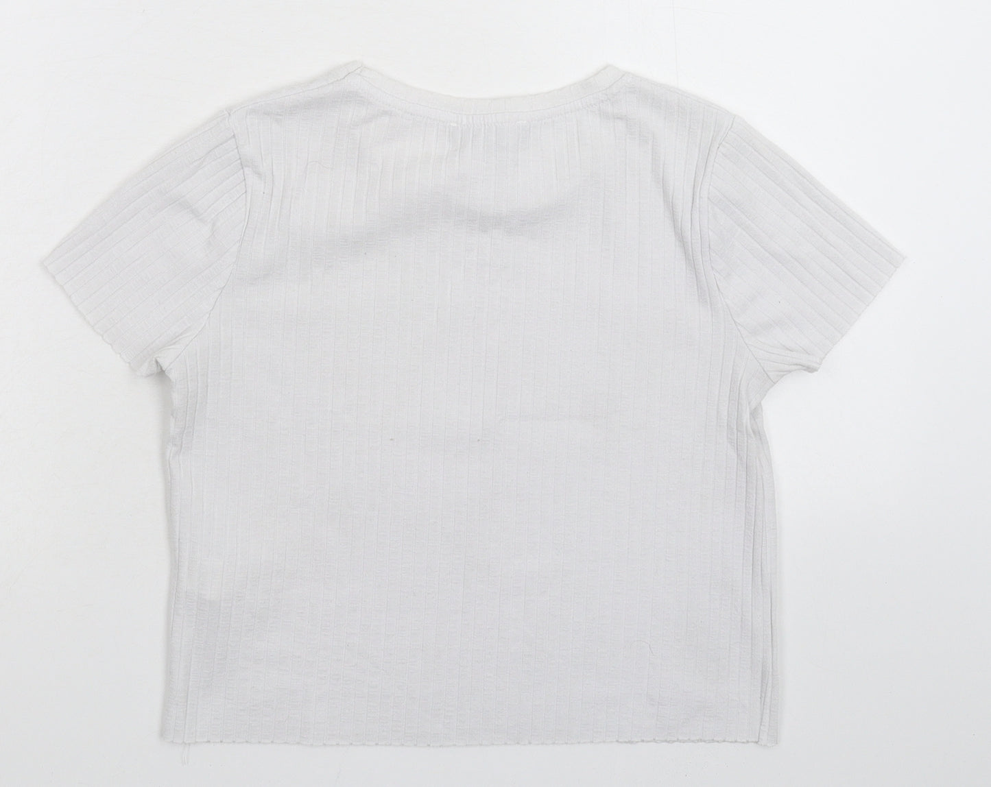 Primark Womens White   Cropped T-Shirt Size 6