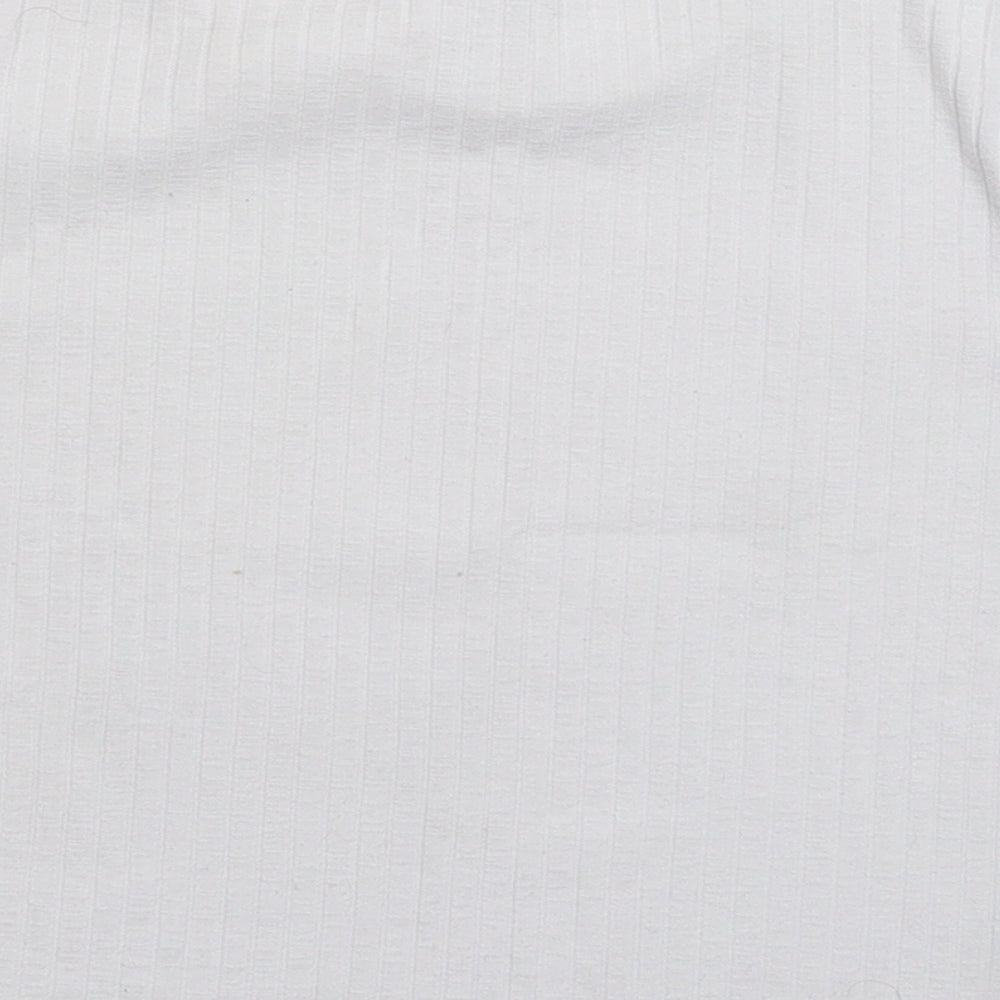 Primark Womens White   Cropped T-Shirt Size 6