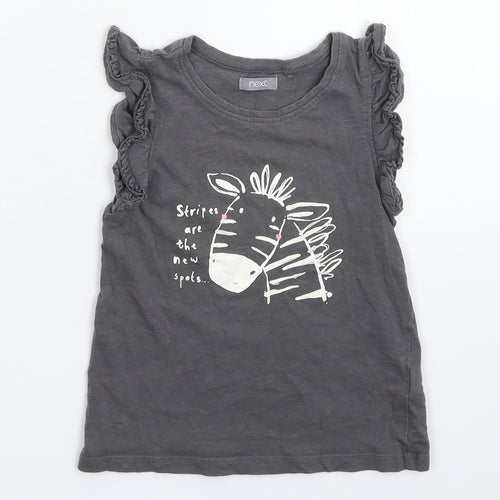 NEXT Girls Grey   Basic Tank Size 3-4 Years