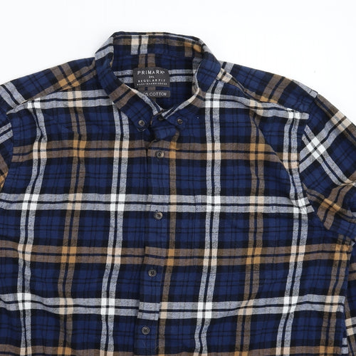 Primark Mens Multicoloured Check   Button-Up Size 2XL