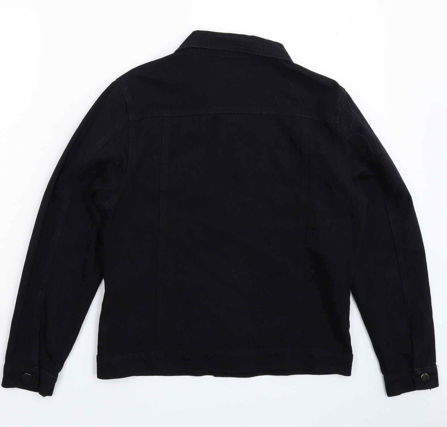 Boohoo Womens Black  Denim Jacket  Size 12
