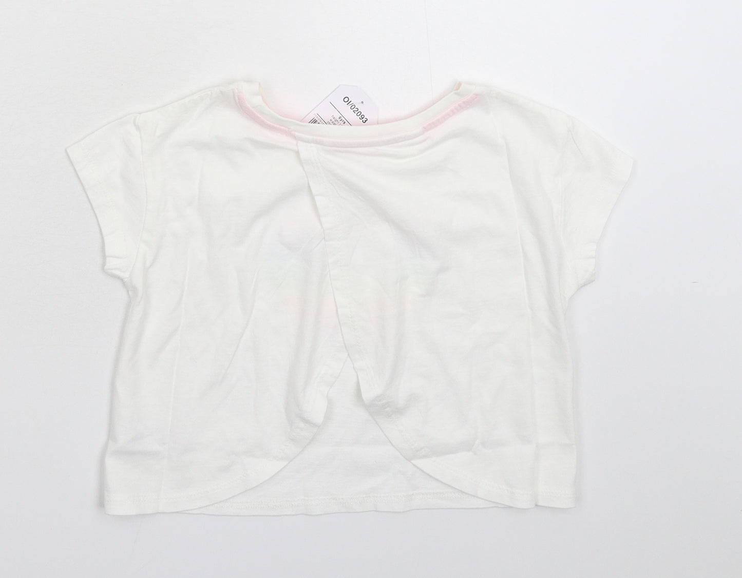 NEXT Girls White   Basic T-Shirt Size 6 Years