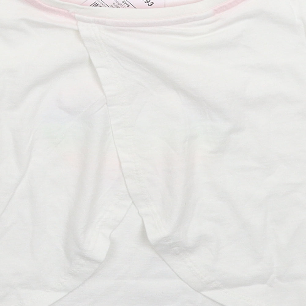 NEXT Girls White   Basic T-Shirt Size 6 Years