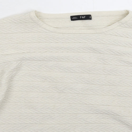 F&F Womens Grey  Knit Pullover Jumper Size 16