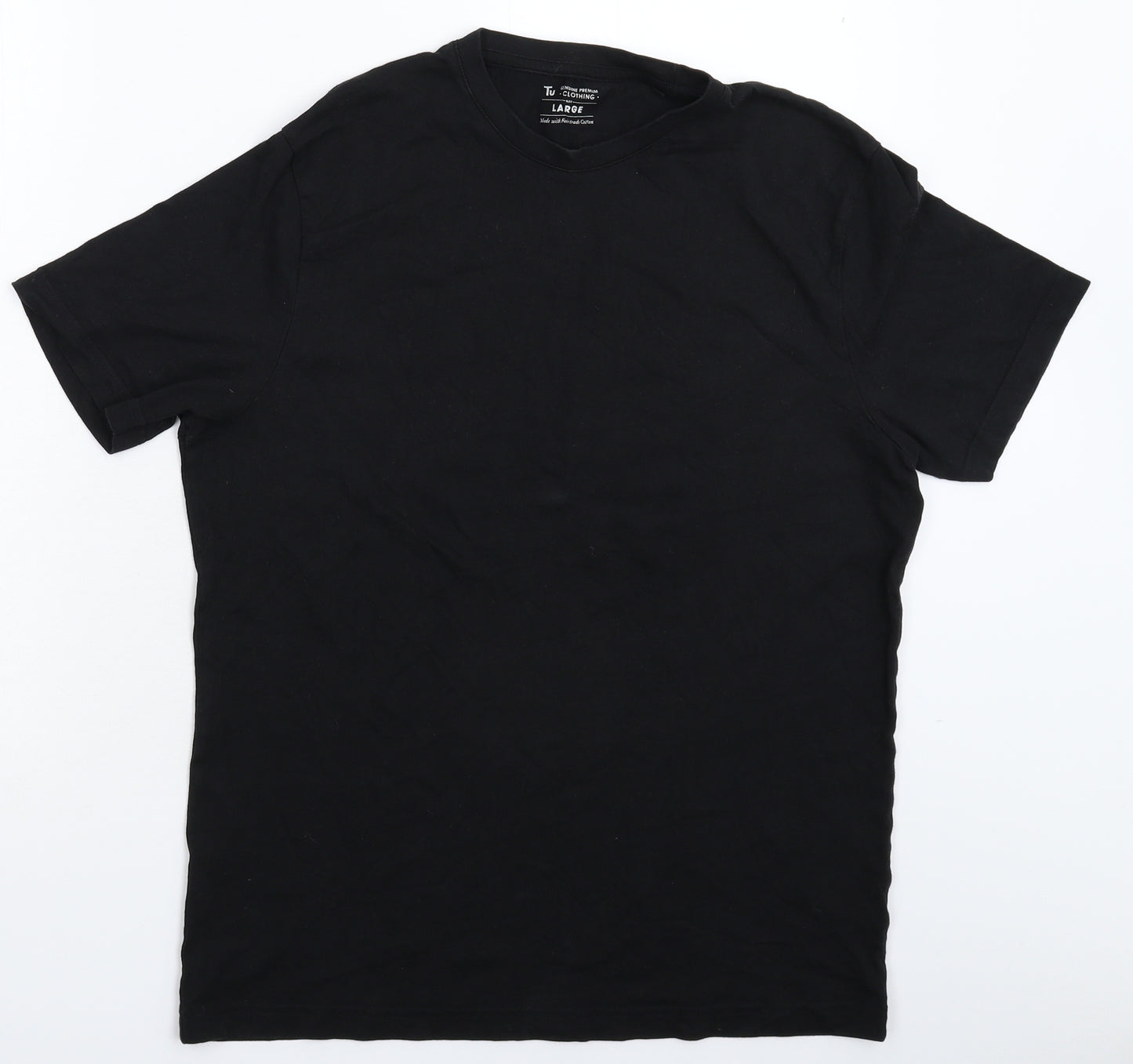 TU Mens Black    T-Shirt Size L
