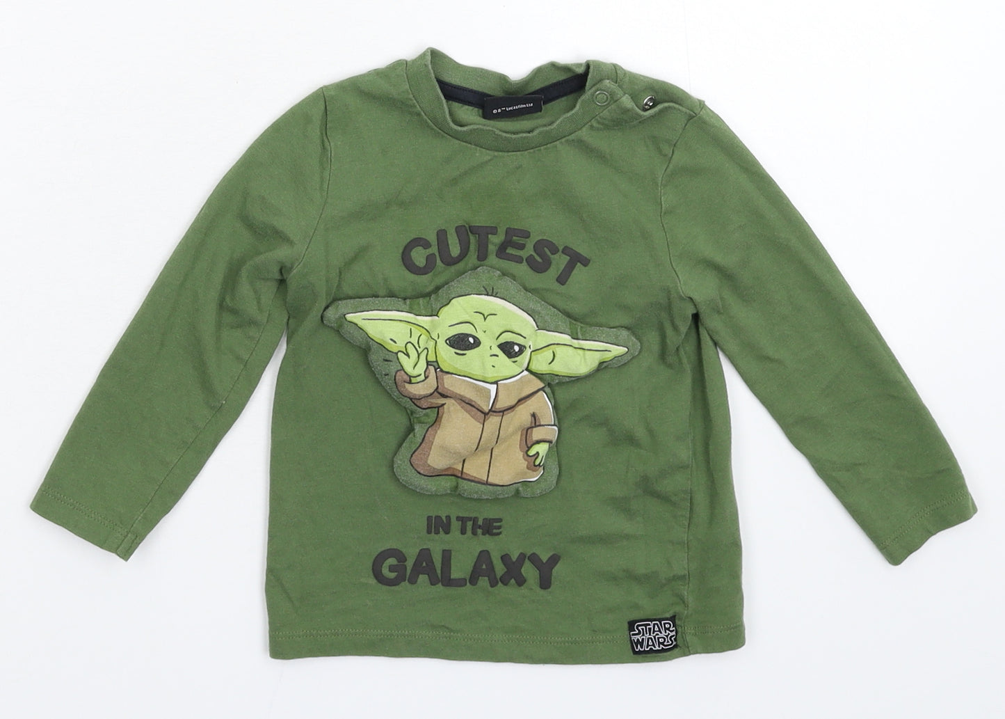 F&F Baby Green   Basic T-Shirt Size 12-18 Months  - Star Wars