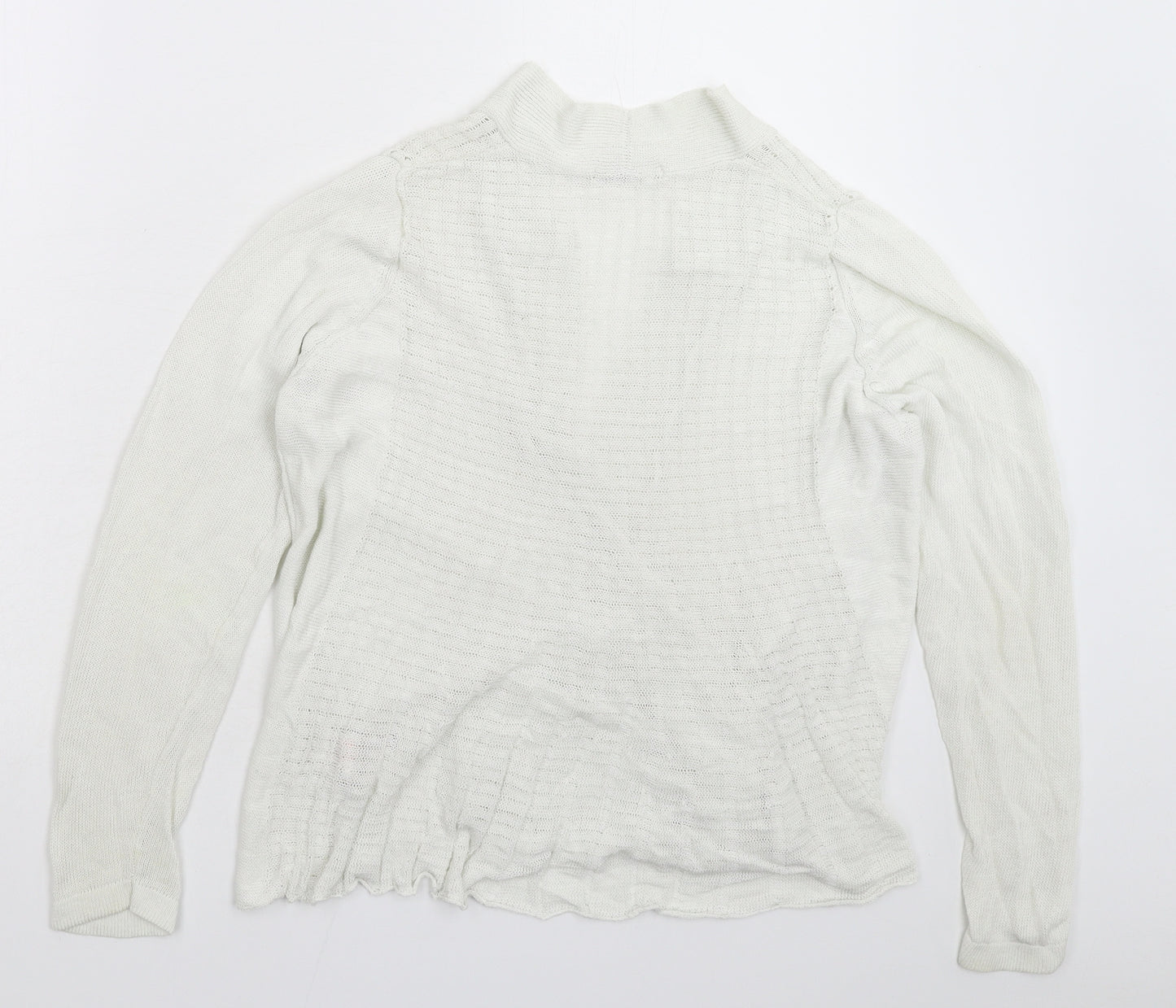 Marks and Spencer Womens White  Knit Cardigan Jumper Size 18
