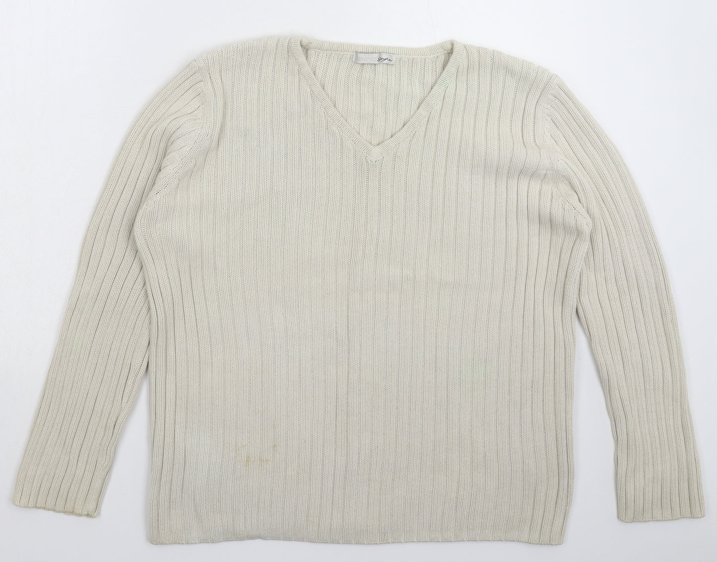 Essential Style Womens Grey  Knit Pullover Jumper Size 18