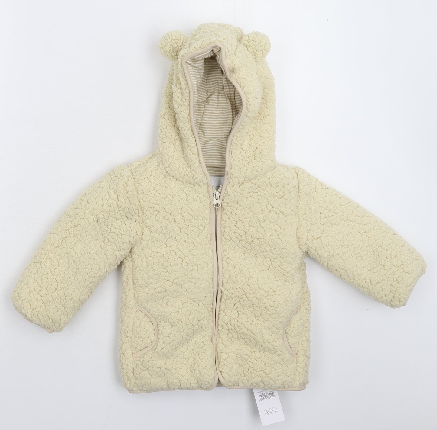 George Baby White  Fleece Jacket  Size 12-18 Months