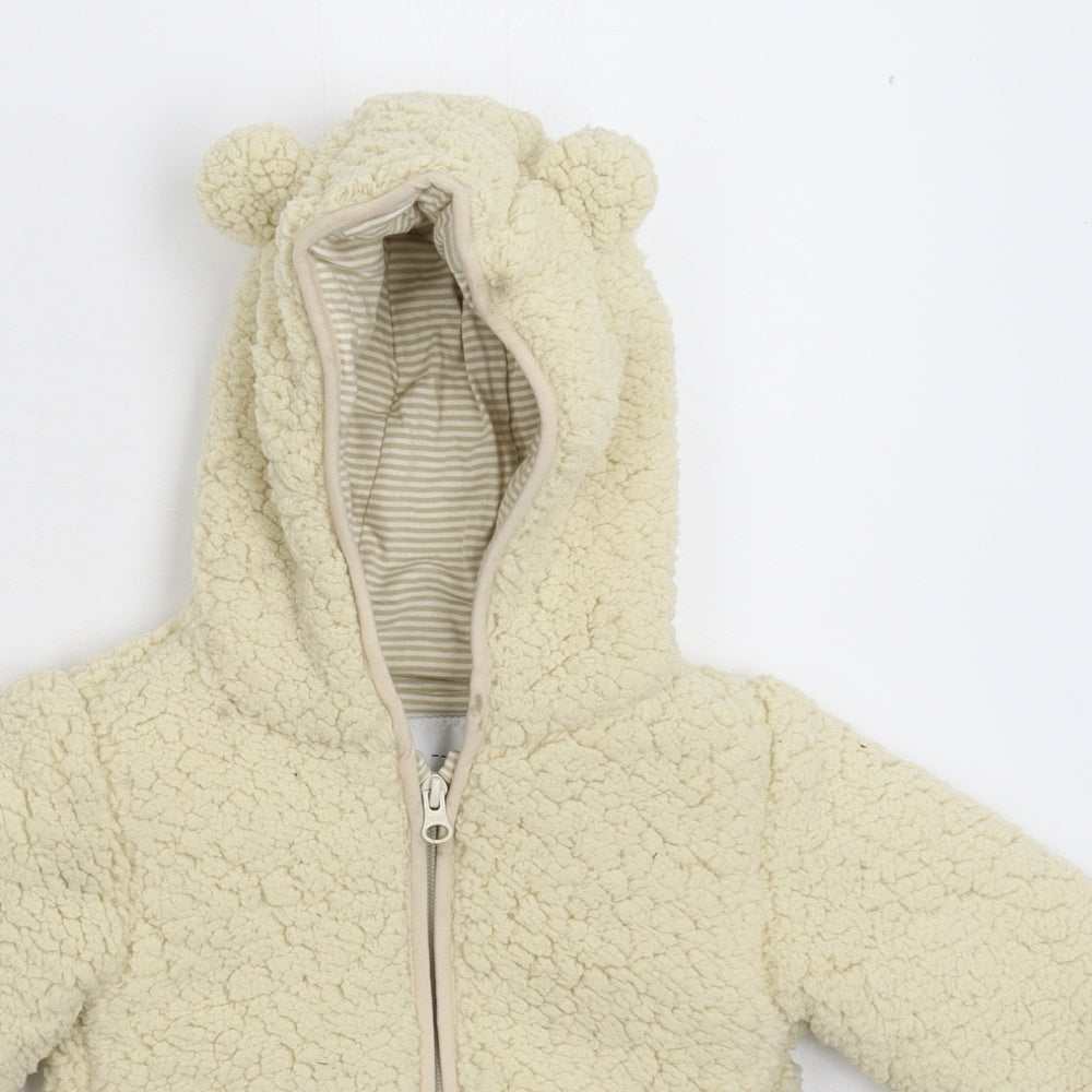 George Baby White  Fleece Jacket  Size 12-18 Months