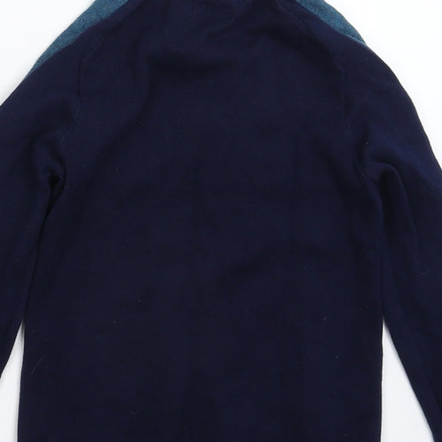 NEXT Boys Blue Striped Knit Pullover Jumper Size S