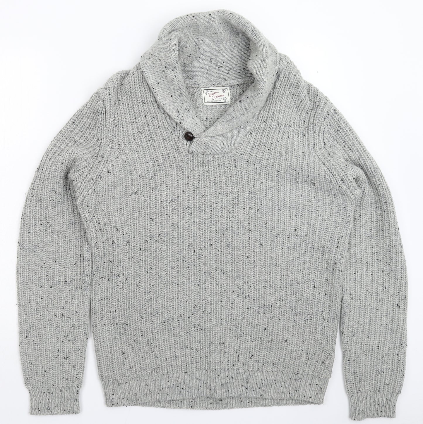 New Look Womens Grey  Knit Pullover Jumper Size L