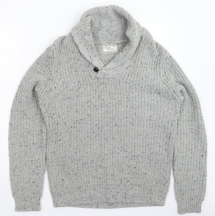 New Look Womens Grey  Knit Pullover Jumper Size L