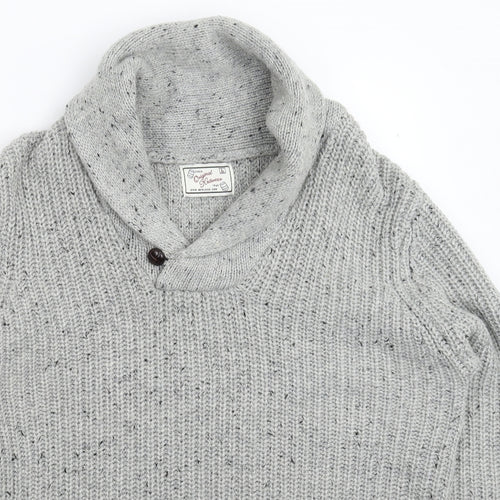 New Look Womens Grey  Knit Pullover Jumper Size L