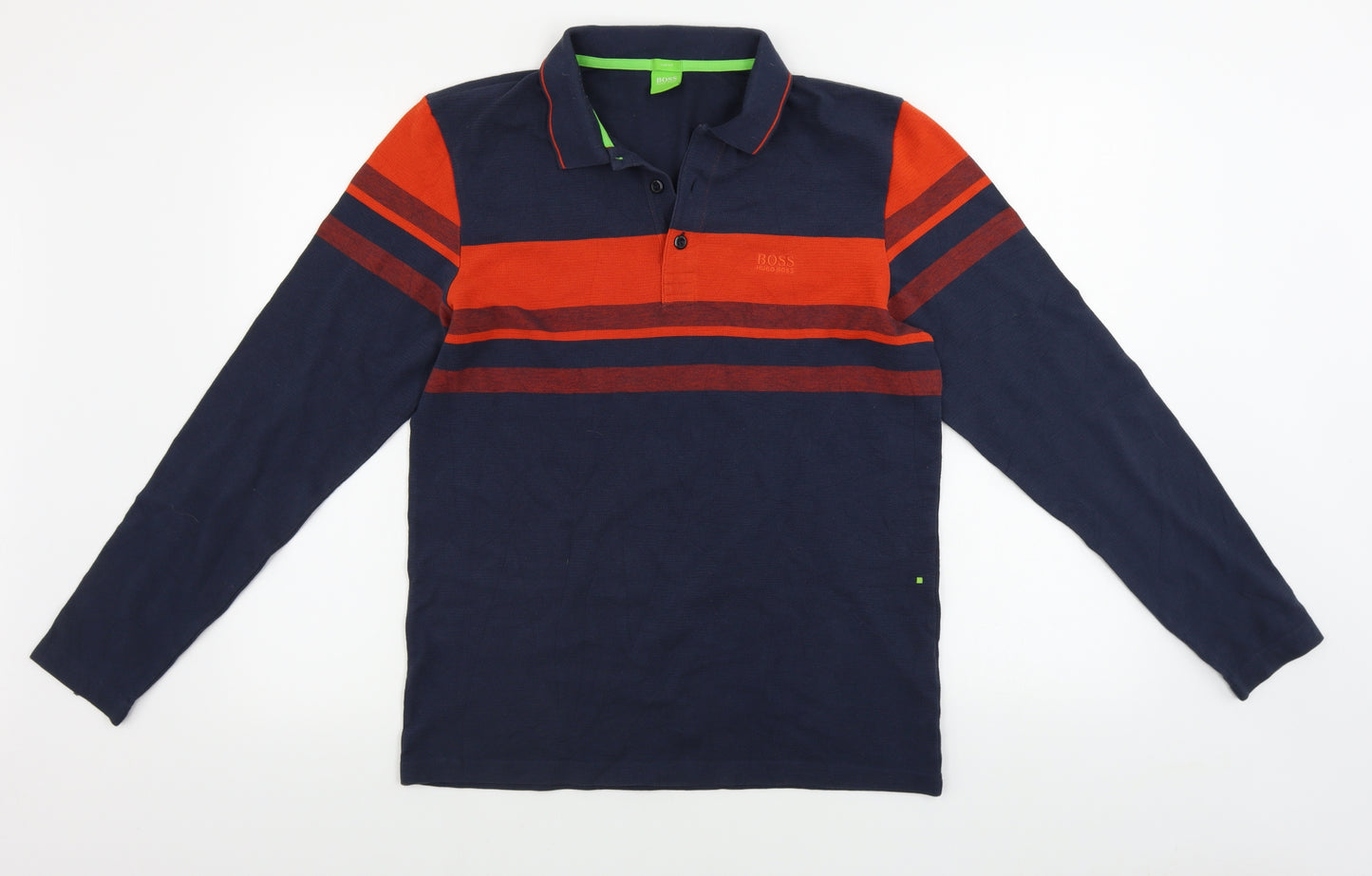 HUGO BOSS  Mens Blue Striped   Polo Size L