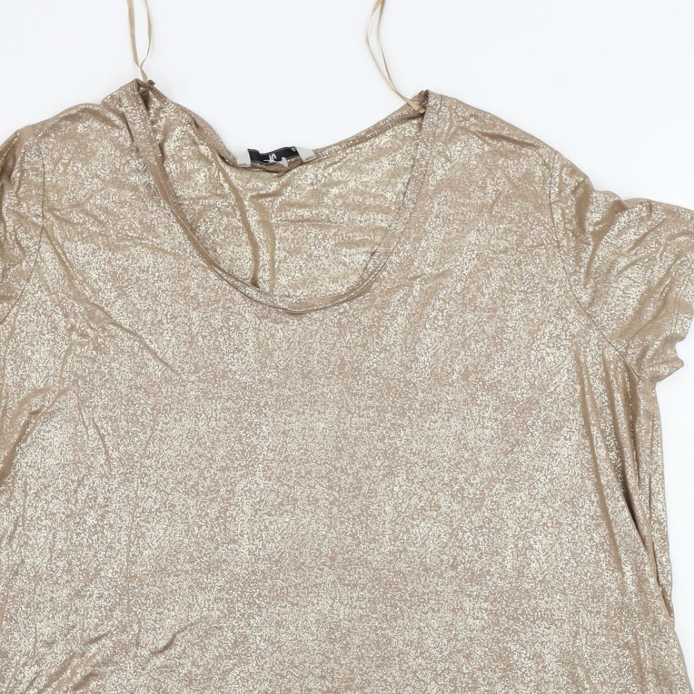 TU Womens Brown   Basic Blouse Size 20