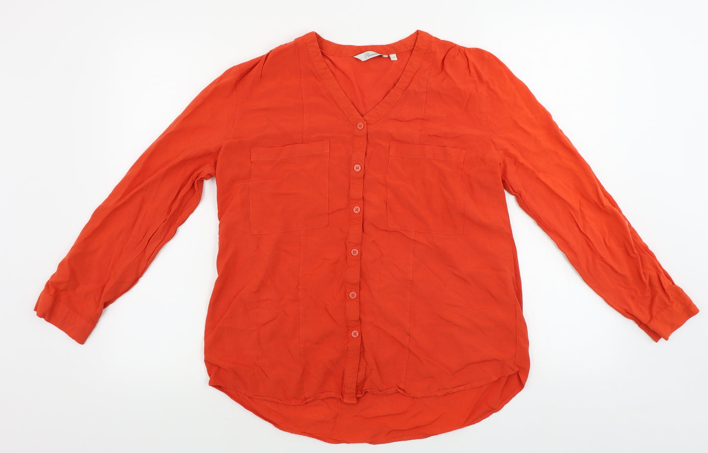 Peacocks  Womens Red   Basic Button-Up Size 14