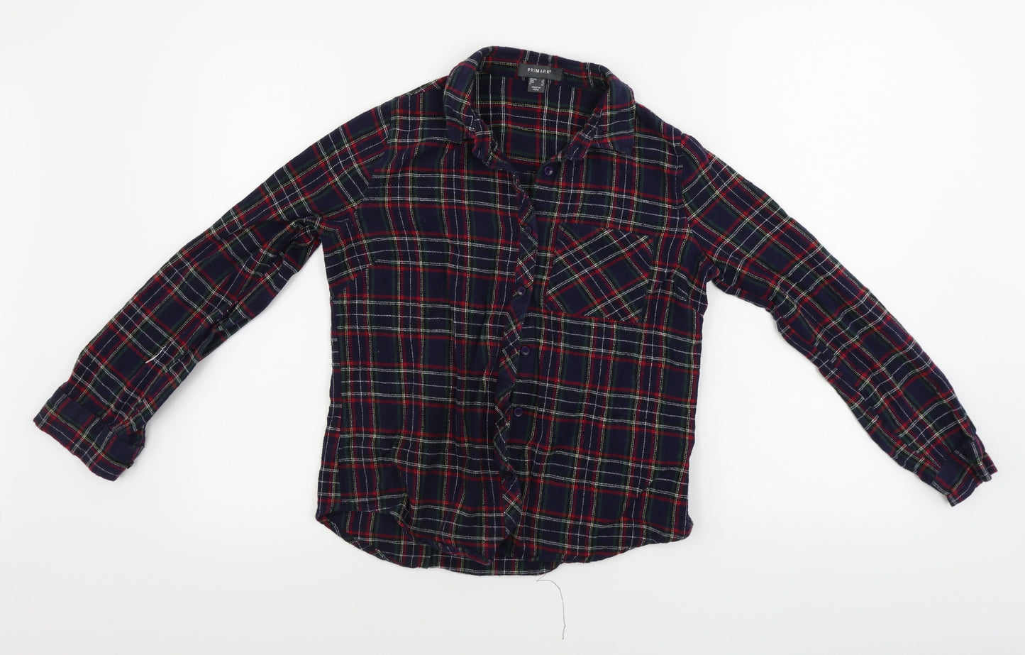 Primark  Womens Blue Check  Basic Button-Up Size 8
