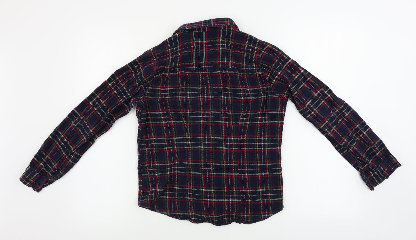 Primark  Womens Blue Check  Basic Button-Up Size 8