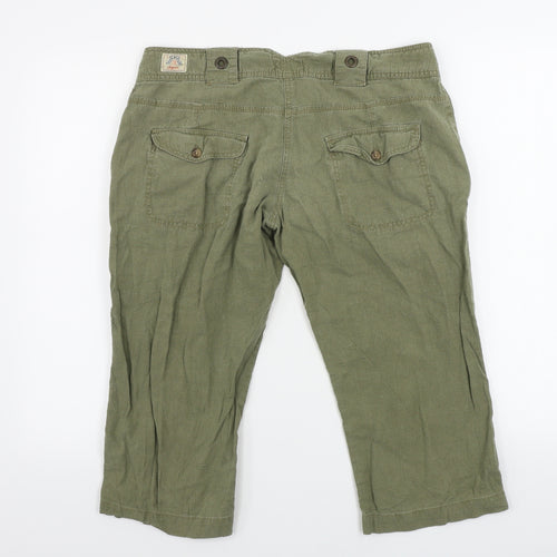 SoulCal&Co  Womens Green   Cropped Trousers Size 12