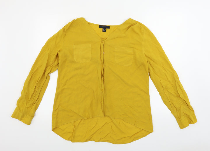 Atmosphere  Womens Yellow   Basic Button-Up Size 14