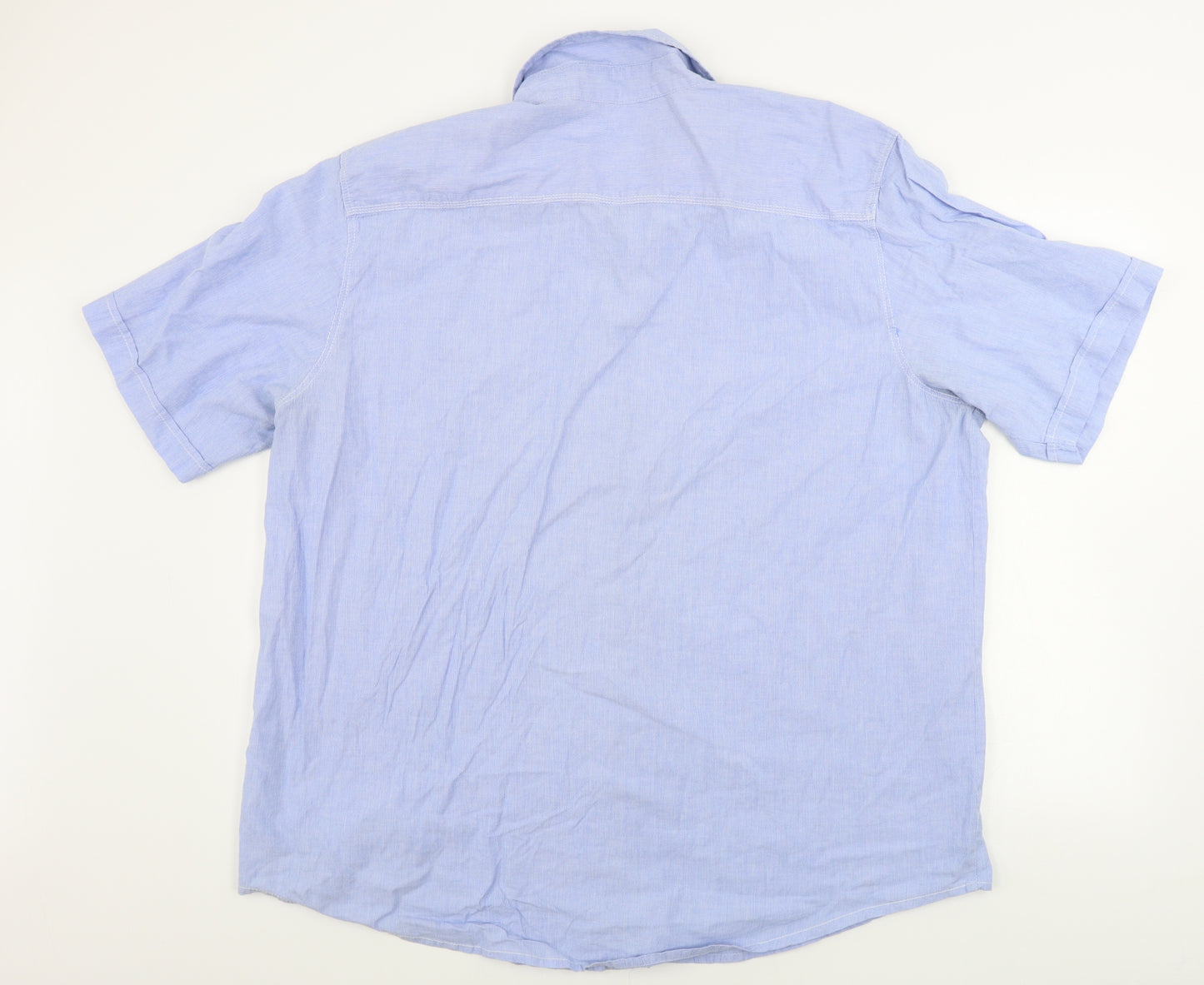 F&F  Mens Blue Striped   Button-Up Size 3XL