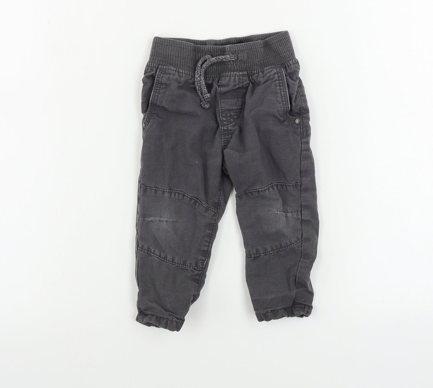 denim co Boys Grey   Cargo Trousers Size 9-12 Months