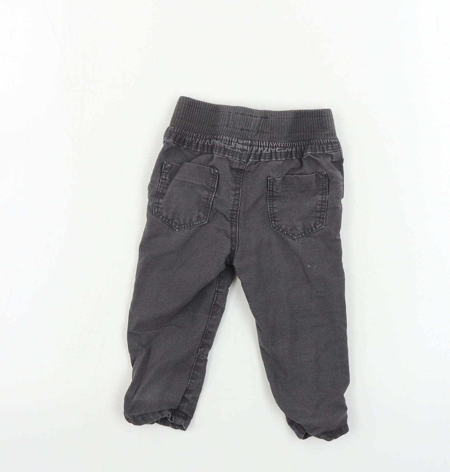 denim co Boys Grey   Cargo Trousers Size 9-12 Months