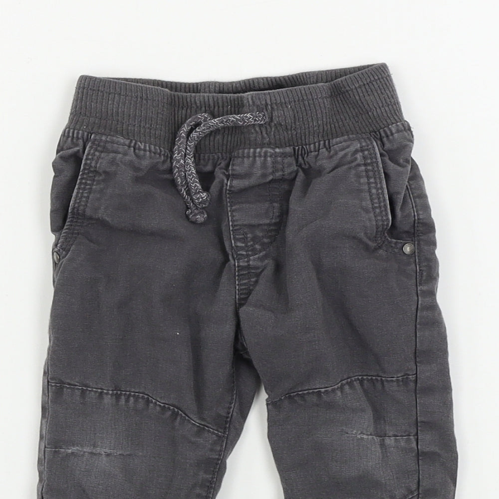 denim co Boys Grey   Cargo Trousers Size 9-12 Months