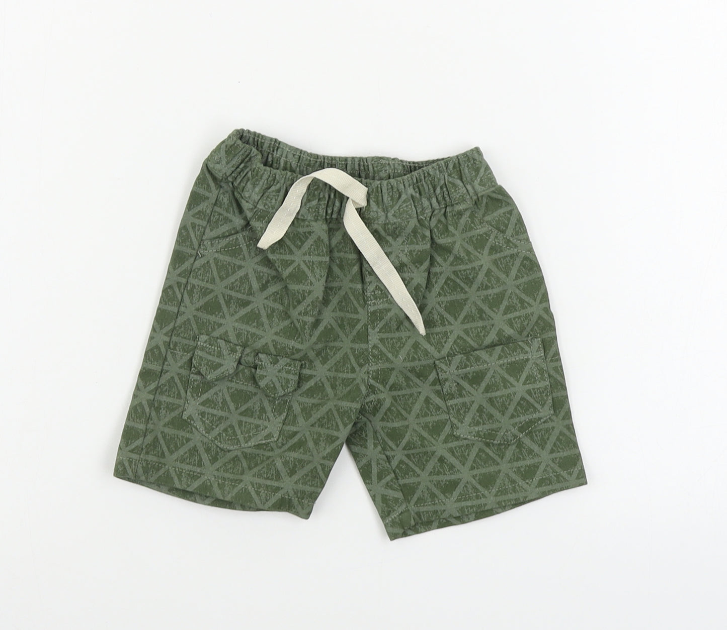 Preworn Boys Green   Cargo Trousers Size 9-12 Months