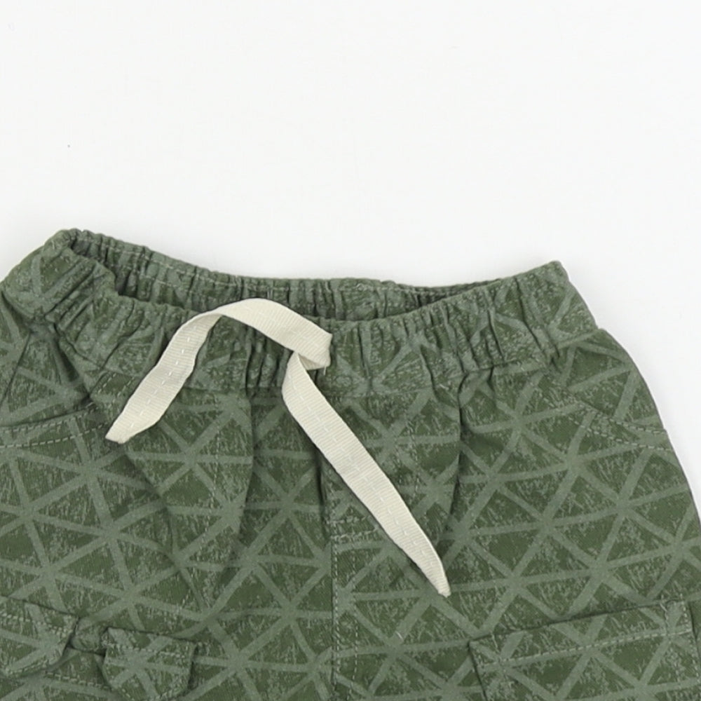 Preworn Boys Green   Cargo Trousers Size 9-12 Months