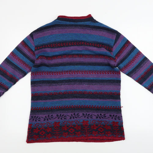The Sweater SHOP  Womens Purple Striped  Pullover Jumper Size S