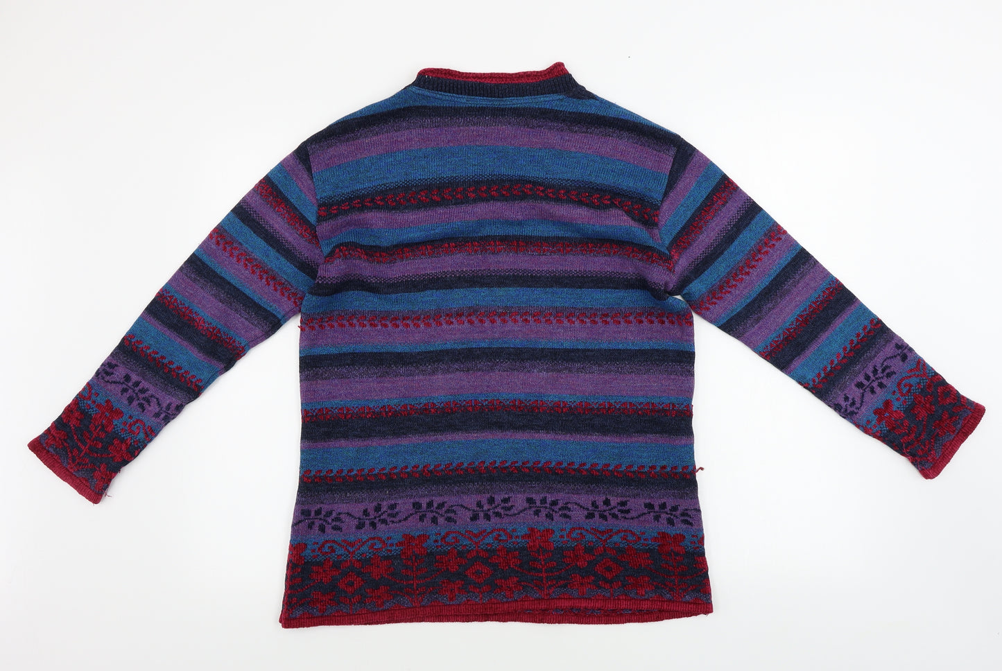 The Sweater SHOP  Womens Purple Striped  Pullover Jumper Size S