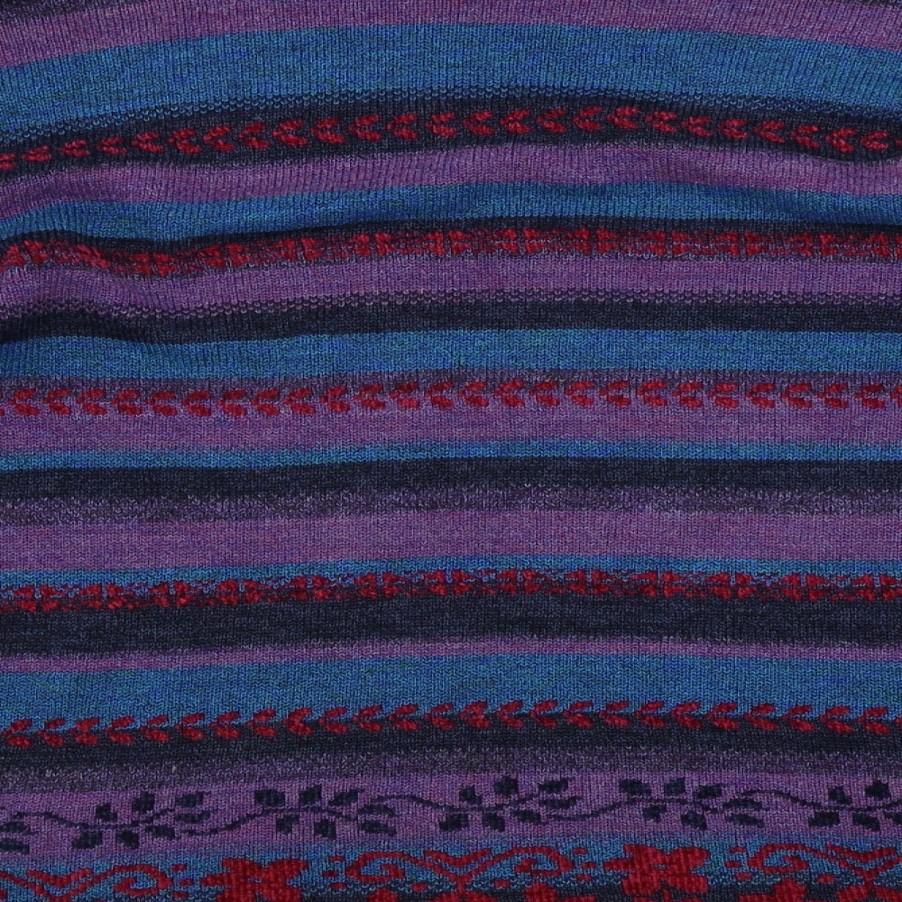The Sweater SHOP  Womens Purple Striped  Pullover Jumper Size S