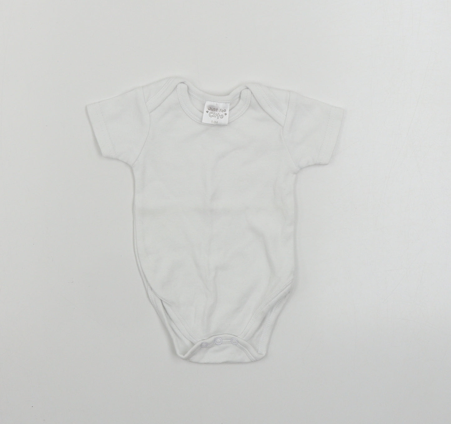 JUST TOO CUTE  Girls White   Babygrow One-Piece Size 0-3 Months