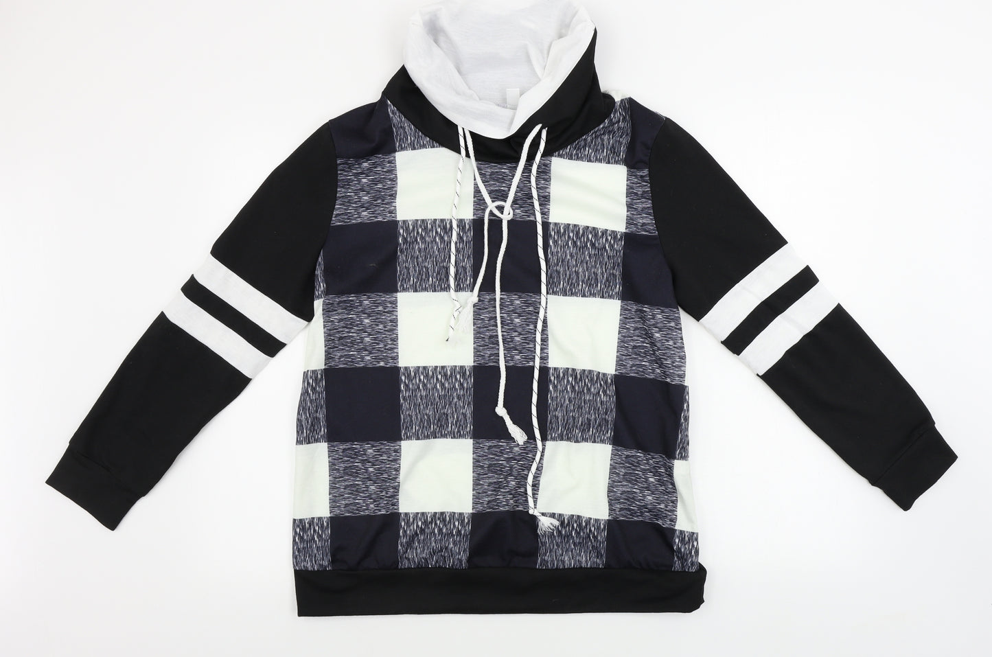 Preworn  Womens Black Check  Pullover Jumper Size M
