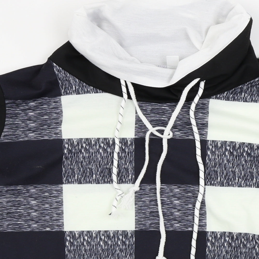 Preworn  Womens Black Check  Pullover Jumper Size M