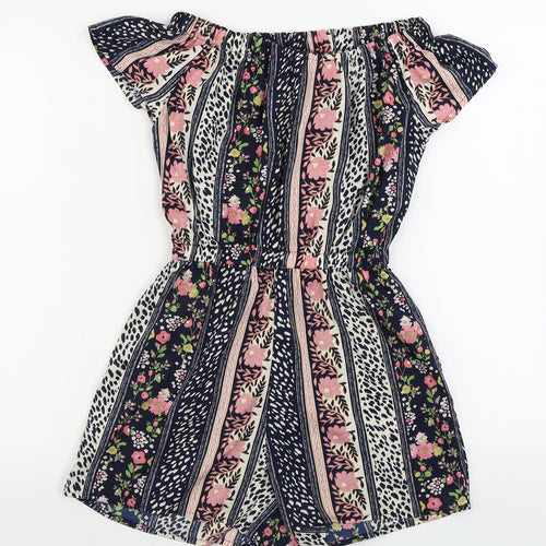Atmosphere  Womens Black Floral  Jumpsuit One-Piece Size 8